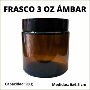 FRASCO REDONDO ÁMBAR 3 oz