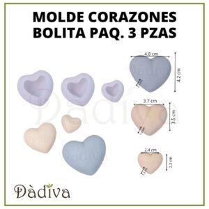 CORAZONES BOLITA PAQ. 3 PZAS