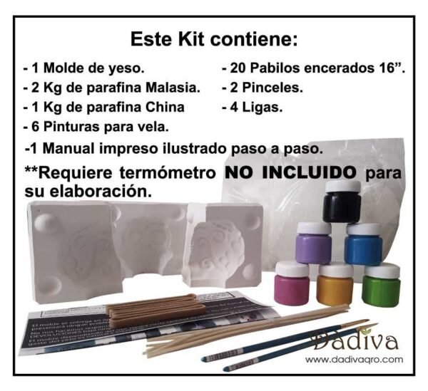 KIT COMO HACER VELA DE CALAVERA CATRINA - Image 2