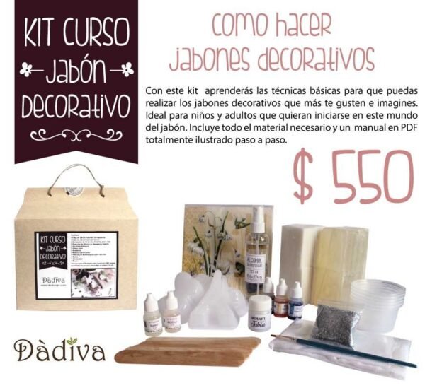 KIT CURSO COMO HACER JABONES DECORATIVOS - Image 3